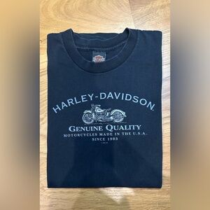 🧡 Vintage 1995 Harley-Davidson Laugermans York, PA Logo Double Sided Shirt 🧡